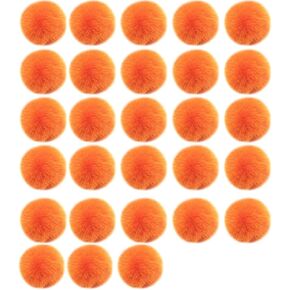 Unpafcxddyig 28 Pieces Pom Pom Balls Soft with Elastic Loop Artificial Fur Pompoms 3.15in for DIY Scarves Gloves Knitting Hats Bagss,Dark Green in Kuwait
