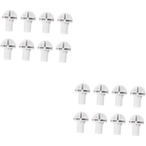 Zerodeko 16 Pcs Cabinet Door Fence Buckle Closet Organizers and Storage Wire Shelving Accessory Connector for Storage Cubes Wire Storage Cubes Connectors White Magnet Soft Plastic