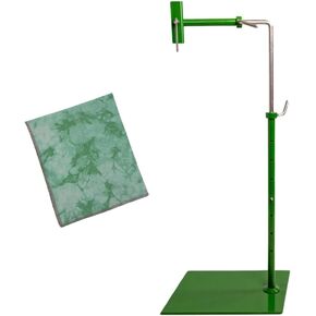 Needlework Stand Green Cross Stitch Bundle - Lowery Olive Color Cross Stitch Floor Stand with Green Hand Dyed Aida 14 Count Cross-Stitch Fabric by VolcanoStitching