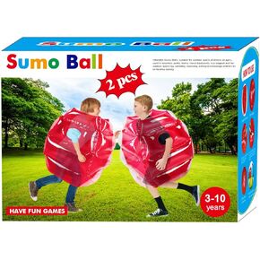 ZHUYNXIR 2 PC Sumo Balls for Kids, Kids Bumper Bounce Balls, Kids Sumo Balls, Lawn Game Ball for Child Outdoor Team Gaming Play for 3-12 Ages (24 inch, red+red) in Kuwait