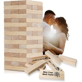 Lust Tower,Jenga Game for Adults,Adult Block Tower Game, 48Pcs Couples Game,Tumbling Tower Stacking Blocks Game for Grown-Ups-1 Set