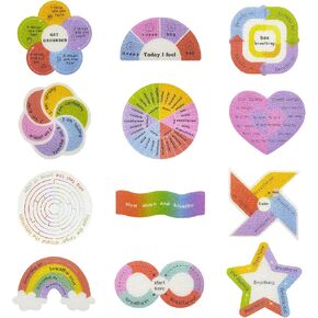 72PCS Sensory Stickers for Anxiety Relief – Calm Strips with 2 Textured Surfaces-Strong Adhesive Sensory Strips-Soft Touch & Easy Peel – Ideal Anxiety Relief Items for Adults & Teens （12Styles）