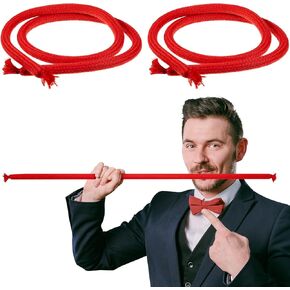 2 PCS Magic Trick Rope Magic Tricks Stiff Rope Comedy Comedy Stage Close Up Trick Illusion Gimmick Props for Comedy Stage Beginner