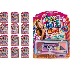 JA-RU Makeup Beauty Color Girl Professional Makeup (6 Sets) Great Party Favors Toys for Girls Makeup Brush Set Eyeshadow Palette 095-6p