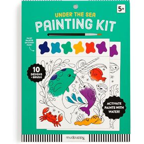 Mudpuppy Under the Sea - طقم الطلاء مع الرسوم التوضيحية لتصميمات المحيطات الممتعة للأطفال الذين تتراوح أعمارهم بين 5 سنوات وما فوق