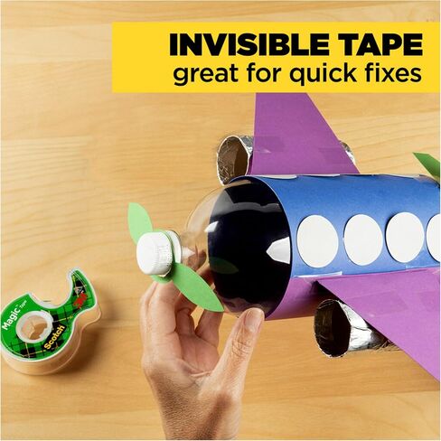 Scotch Magic Tape, 6 Rolls with Dispenser, Numerous Applications, Invisible, Engineered for Repairing, 3/4 x 1000 Inches, Boxed (810C40BK) in Saudi Arabia