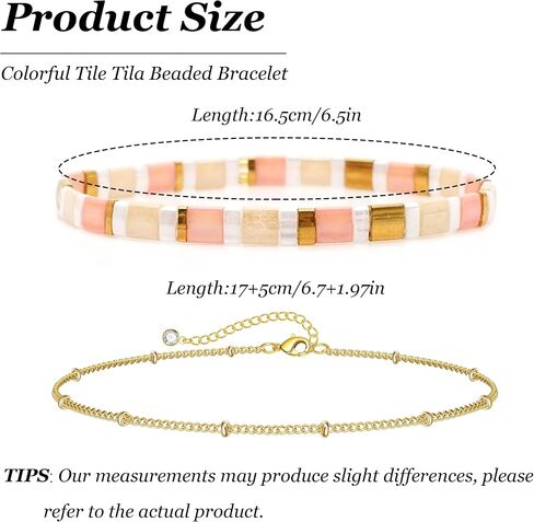 Tila Tile Beaded Bracelet for Women Boho Bracelets Jewelry Gifts Stackable Stretch Bracelets Gold Bracelet Stack Cute Jewelry Stocking Stuffers for Women in Saudi Arabia