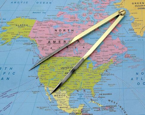 Brass 8 Inch Adjustable Brass Divider Compass Drafting Tool nagivitation Compass in Saudi Arabia