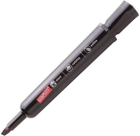 Staples 167056 Duramark Permanent Markers Broad Point Black 12/Pack (10403-Cc) in Saudi Arabia