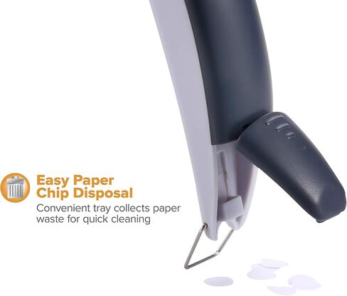 Bostitch Office EZ Squeeze One-Hole Punch, 10 Sheet Capacity, Lightweight, Gray/Blue, Pack of 3 in Saudi Arabia