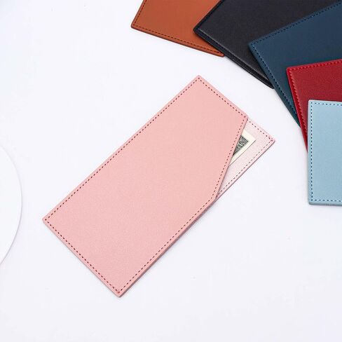 Cash Envelopes PU Leather Budget Envelope Black Credit Card Holder Reusable Money Clip for Budgeting Women Men Bill Receipt Coupon Organizer (Black) in Saudi Arabia