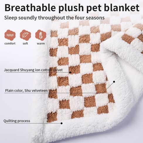Ultra-Soft Pet Blanket - Waterproof Dog Blanket, Cat Blanket, Perfect for Dog Beds and Dog Crates, Machine Washable and Durable (Black, M30*40inc) in Saudi Arabia