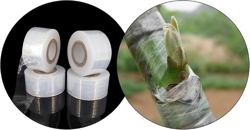4 Pcs Parafilm Tape, 40mm/1.6" Width Clear Floristry Film Stretchable Self-Adhesive Membrane, Parafilm Roll Grafting Plant Tape Nursery Sealing Tape for Petri Dish Garden Hand Tools in Kuwait