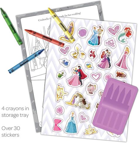Disney Princess Coloring Book Set for Kids - Bundle Includes 2 Deluxe Coloring and Activity Books with Paints, Stickers, and More Art Set in Saudi Arabia