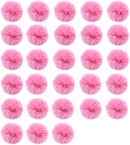 Unpafcxddyig 28 Pieces Pom Pom Balls Soft with Elastic Loop Artificial Fur Pompoms 3.15in for DIY Scarves Gloves Knitting Hats Bagss,Dark Green in Kuwait