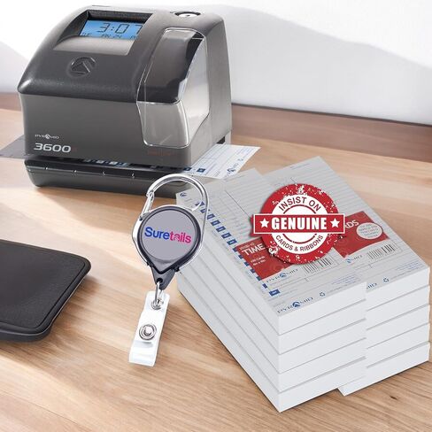Pyramid Time Systems 35100-10Mb Time Cards For Employees, 3.2 Oz, Bundled With Retractable Id Card Badge Holder - Compatible With 3500, 3500Ss, 3600Ss, 3700 Clocks, 1000 Count [Pack Of 1] in Saudi Arabia