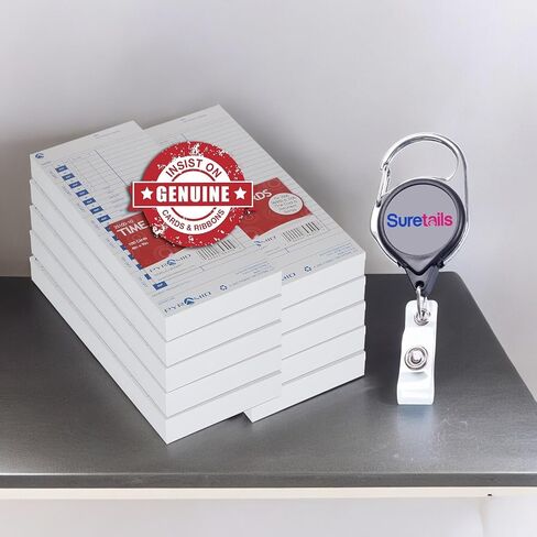 Pyramid Time Systems 35100-10Mb Time Cards For Employees, 3.2 Oz, Bundled With Retractable Id Card Badge Holder - Compatible With 3500, 3500Ss, 3600Ss, 3700 Clocks, 1000 Count [Pack Of 1] in Saudi Arabia