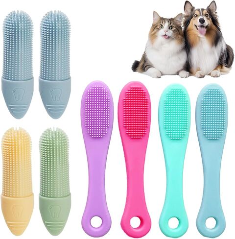 8 حزمة إصبع فرشاة أسنان الكلب ، فرشاة أسنان إصبع السيليكون للكلاب ، فرشاة أسنان إصبع القط ، شعيرات جديدة 360 درجة نظيفة ، فرشاة أسنان للكلاب والقطط العناية بالأسنان ، فرش تنظيف الأصابع in Kuwait