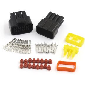 uxcell a16010400ux0468 Car Sealed Electrical 8 Pin Way Waterproof 2.3mm Wire Connector Socket
