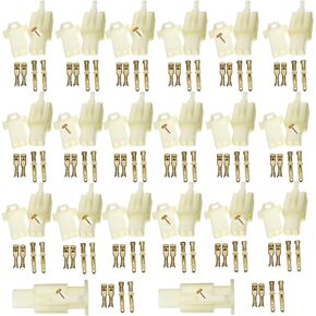 20Sets 6.3MM 6 Pin Way Electrical Automotive Wire Connector Kits Male Female Socket Plug Terminal for Motorcycle Car