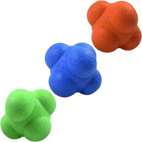Reaction Ball,Reflex Ball for Hand Eye Coordination Training,2.83 inch,Pack of 3-Orange,Blue,Green