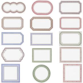 45pcs Decorative Sticker Set Waterproof Assorted Frame Scrapbooking Stickers Planner Stickers Tabs for Planners and Journals Hand Account Text DIY Decalsdecorative Handling Labels