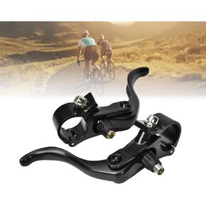 ZJchao Bike Brake Lever, 1Pair 24mm Aluminum Alloy Bicycle Handlebars Bar Handle Mountain Cycling Accessory Great for Single Speeds Fixed Gear Use(#2)