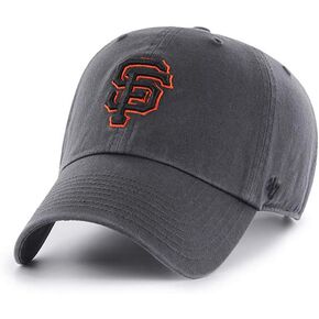 47 Brand unisex-adult San Francisco SF Giants Clean Up Hat Cap Charcoal Gray/Black