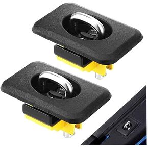 Tie Down Anchors for Truck Bed, Raised Fit Retractable D Ring Tie Down Compatible with '88-13 Chevrolet Silverado and GMC Sierra, 95-08 Dodge RAM, 98-14 Ford F150, 98-16 Ford Super Duty 4pcs