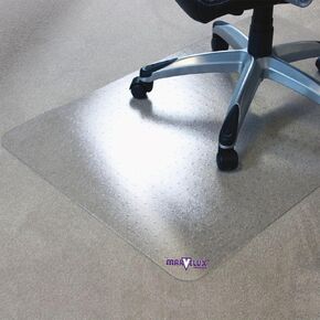 Marvelux Office Chair Mat for Carpets 29" x 47" Durable Clear Carpet Protector Mat for Rolling Chairs Under Desks, Rectangular APET Carpeted Floor Mat for Computer Desks & Gaming Chairs