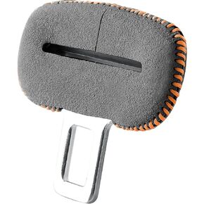 Car Safety Belt Buckle Covers,Anti-Scratch Alcantara Buckle Protector Compatible with Tesla Model Y/Model 3 (A1)