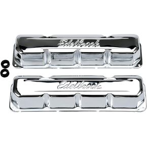 Edelbrock 4431 Signature Series Chrome Valve Covers - Set of 2