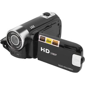Focket 16X Digital Zoom Video Camera Camcorder, 2.7in LCD Screen 16MP Digital Camera Recorder 32GB Vlogging Camera, HD Video Recording Handycam Camcorder for Teens Beginners