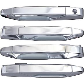 Exterior Black Door Handle Set of 4 - Compatible with Chevy, Cadillac & GMC Vehicles - 2007-2014 Silverado, Tahoe, Escalade, Sierra, Yukon, Avalanche - Replaces 15915659, 20828237, 20954796