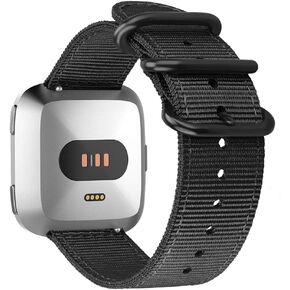 Fintie Bands Compatible with Fitbit Versa 2 / Versa/Versa Lite Edition, Soft Nylon Replacement Strap Wristband Accessories Compatible with Fitbit Versa Smart Watch