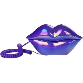 TelPal Corded Landline Phones for Home, Funny Novelty Lip Phone Gift, Wired Mouth Telephone Cartoon Shaped Real Landline Home Office Telephones Furniture Decor