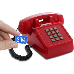 Opis 60s mobile 4G Phone : The Rotary GSM Desk Phone/Retro Cell Phone/Senior Cell Phone for Elderly Unlocked/GSM Phone Home/Vintage Cell Phone/Senior Cell Phone Unlocked in Black
