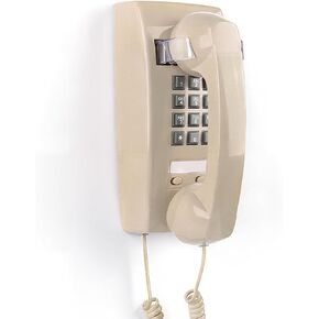 Retro Wall Telephone with Mechanical Ringer Vintage Wall Phones for Landline Wall Mount with Adjustable Volume Old Fashioned Corded Phone for Kitchen Home School Office