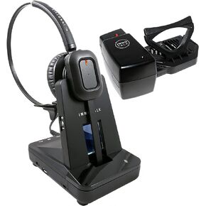 INNOTALK Wireless Headset for Desk Phone with Remote Hook On and Off Handset Lifter, 300 Feet Mobility 10 Hours Talking (Explorer)