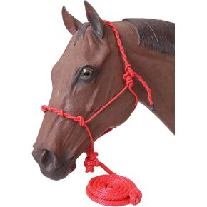 Tough 1 Poly Rope Halter with Knots and Lead