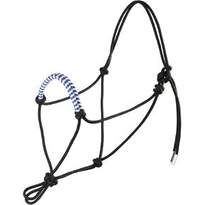 Harrison Howard Rope Halters for Horses Super Sturdy Horse Rope Training Hollow Out Style with 4 Knot 1/4" Stiff Halter Cord Standard