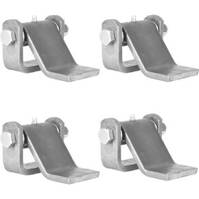 Ilyapa Weldable Formed Strap Style Leaf Hinge - 5 Inches Pack of 4 Greasable Strap Hinges for Lawn Dump Trailer & Trailer Ramp, Strap Style Leaf Heavy Duty Weld On Hinges with Grease Zerk Fitting