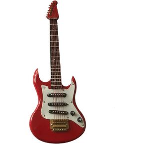 17cm red bass Guitar Ornament Mini Guitar Model Instrument Ornaments（GE23R-17）