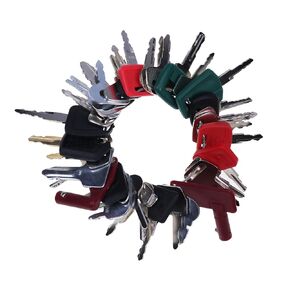 39PCS Heavy Equipment Keys Construction Ignition Key Set Compatible with Takeuchi, New Holland, Ford, Caterpillar, Case, JD, John Deere, Komatsu, Kubota, Yanmar, Daewoo, Hyster