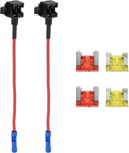 Motoforti Universal إضافة دائرة 12 فولت محول حامل صنبور مصهر صغير مع قطعتين 10 أمبير 20 أمبير APS نوع الصمامات، بلاستيك، أزرق، مجموعة واحدة in Saudi Arabia