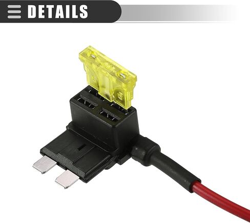 Motoforti Universal Add a Circuit 12V Fuse Tap Holder Adapter with 2pcs 10A 20A APT APR Blade Type Fuse, Plastic, Blue, 1 Set in Kuwait