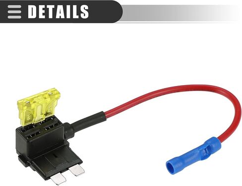 Motoforti Universal Add a Circuit 12V Fuse Tap Holder Adapter with 2pcs 10A 20A APT APR Blade Type Fuse, Plastic, Blue, 1 Set in Kuwait