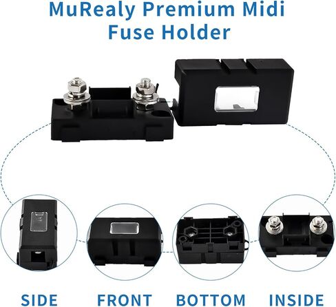 حامل فيوز AMI/Midi - حامل فيوز مضمن مطور مع كوف (جديد 2024)، حامل فيوز مثبت بمسامير لصمامات AMI/Midi، للسيارات والشاحنات والمركبات الهندسية والقوافل in Kuwait
