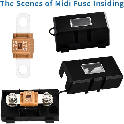 حامل فيوز AMI/Midi - حامل فيوز مضمن مطور مع كوف (جديد 2024)، حامل فيوز مثبت بمسامير لصمامات AMI/Midi، للسيارات والشاحنات والمركبات الهندسية والقوافل in Kuwait