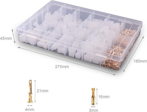 580PCS 2.8mm Automotive Connector Kit 2 3 4 6 9Pin Automotive Electrical Wire Connectors Kit for Motorcycle Motorbike Car Truck Scooter Boats Electric Instruments in Saudi Arabia